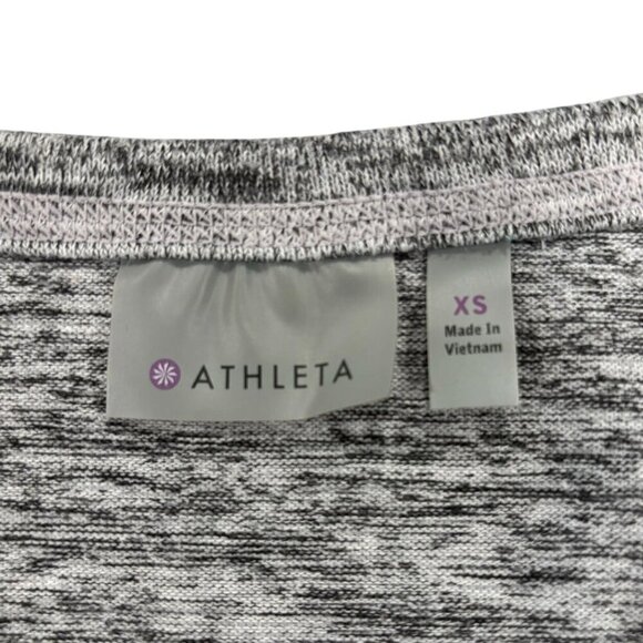 Athleta Gray Heathered Long Sleeve Pullover XS Activewear Top 🌫️‎ - Picture 5 of 7